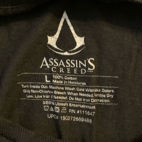 Men’s “Assassin's Creed” Black Short Sleeves T-Shir. Size: Large. Cotton. - Picture 4 of 4